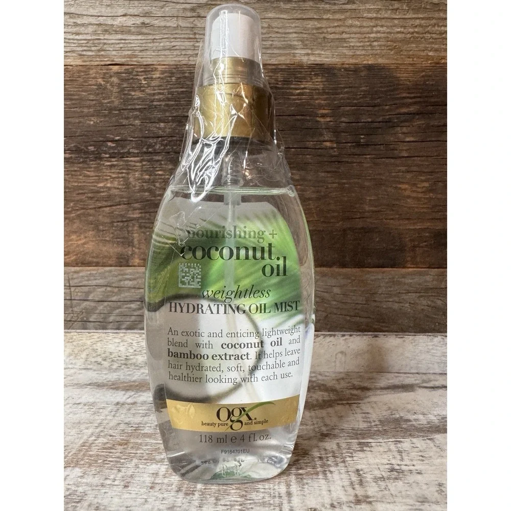 OGX Luxurious Hydrating Oil Mist – Coconut Oil & Bamboo Extract – 4 oz Lightwei